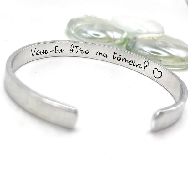 Cadeau pour Témoin - Bijoux Témoin - Bracelet Demande de Témoin