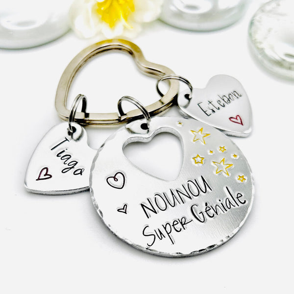 Porte Clé Nounou, Cadeau Nounou, Merci Nounou Maîtresse