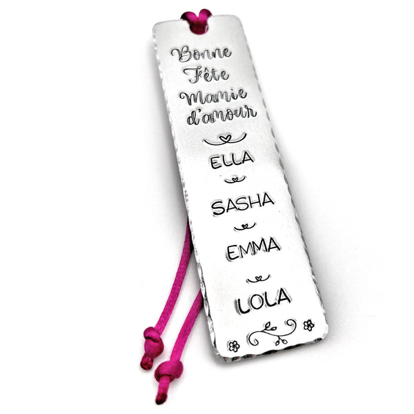 Idée Fête des Grand-Mères, Marque Page Personnalisé, Cadeau Lecture, Signet Personnalisé, Marque Page Mamie