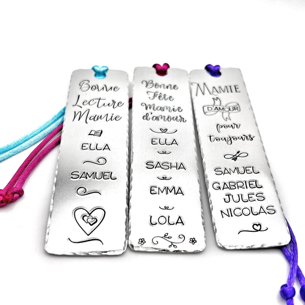 Idée Fête des Grand-Mères, Marque Page Personnalisé, Cadeau Lecture, Signet Personnalisé, Marque Page Mamie