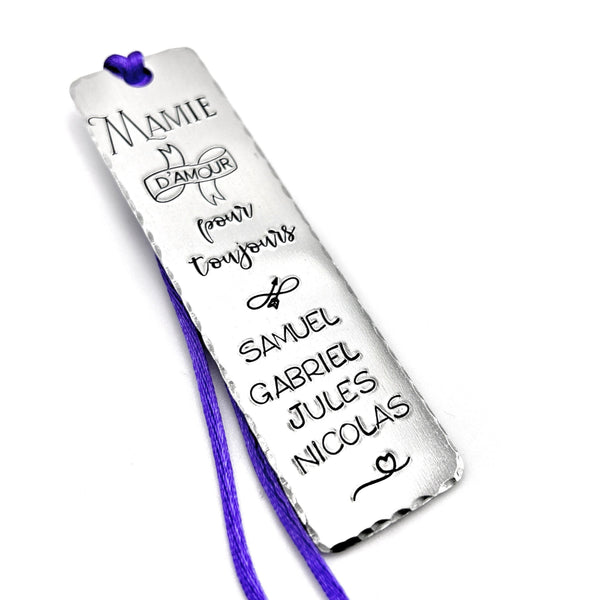 Idée Fête des Grand-Mères, Marque Page Personnalisé, Cadeau Lecture, Signet Personnalisé, Marque Page Mamie