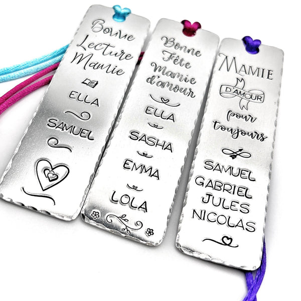 Idée Fête des Grand-Mères, Marque Page Personnalisé, Cadeau Lecture, Signet Personnalisé, Marque Page Mamie