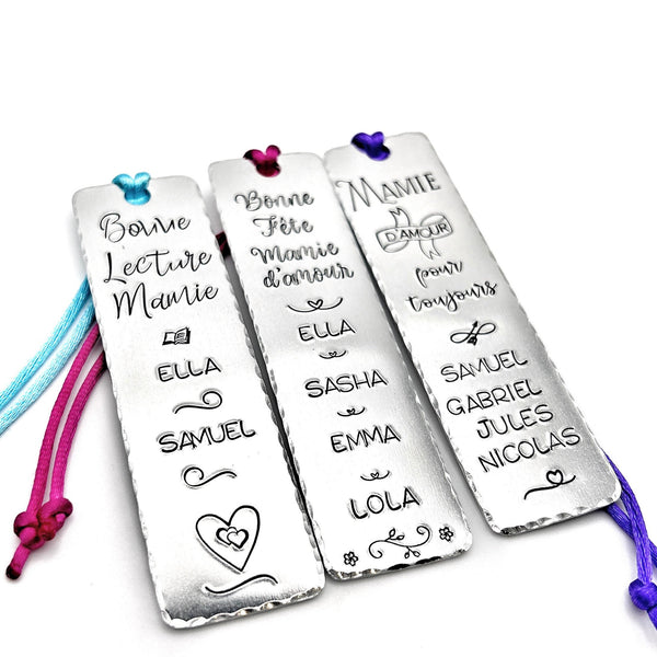 Idée Fête des Grand-Mères, Marque Page Personnalisé, Cadeau Lecture, Signet Personnalisé, Marque Page Mamie