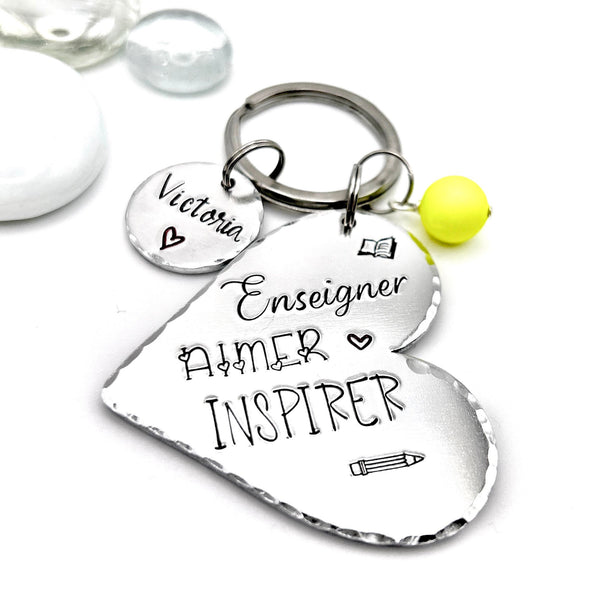 Cadeau Maîtresse, Porte Clé Merci Maitresse, Enseigner Aimer Inspirer