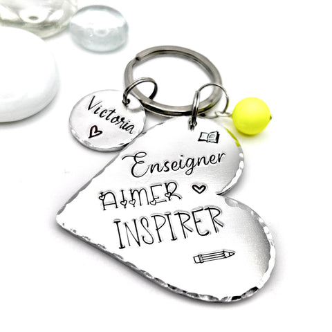 Cadeau Maîtresse, Porte Clé Merci Maitresse, Enseigner Aimer Inspirer