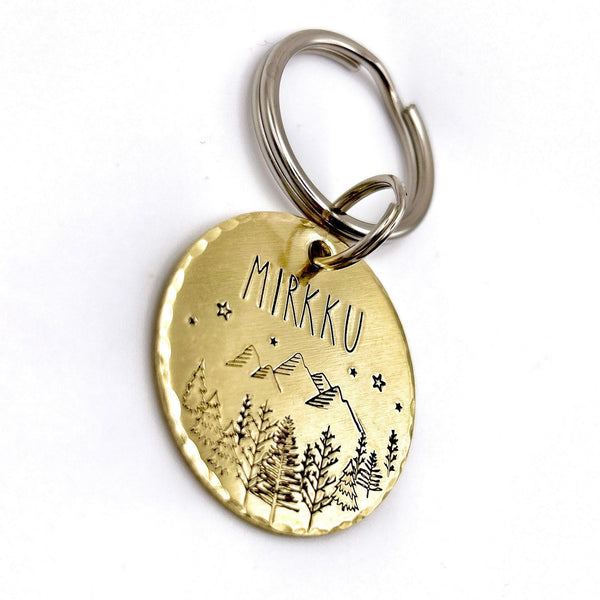 Médaillon d'identité Chien, Médaille Personnalisée, Médaille Chien Laiton, Cadeau Chien