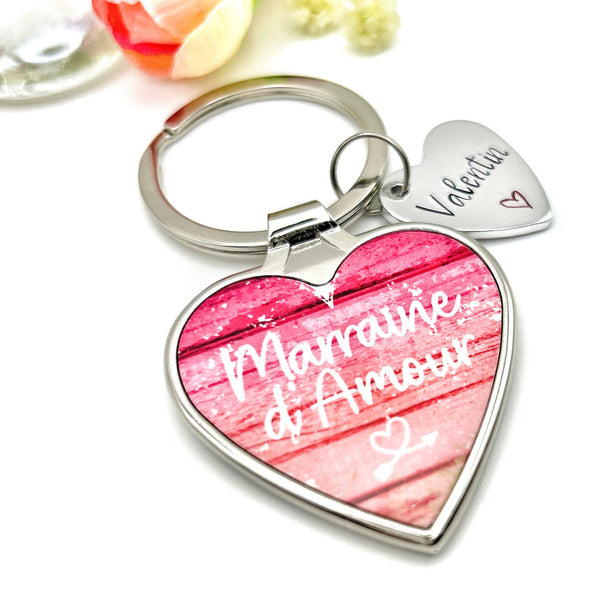 Demande Marraine, Porte-Clé Marraine, Porte Clef Marraine, Cadeau Baptême Marraine, Marraine d'Amour 