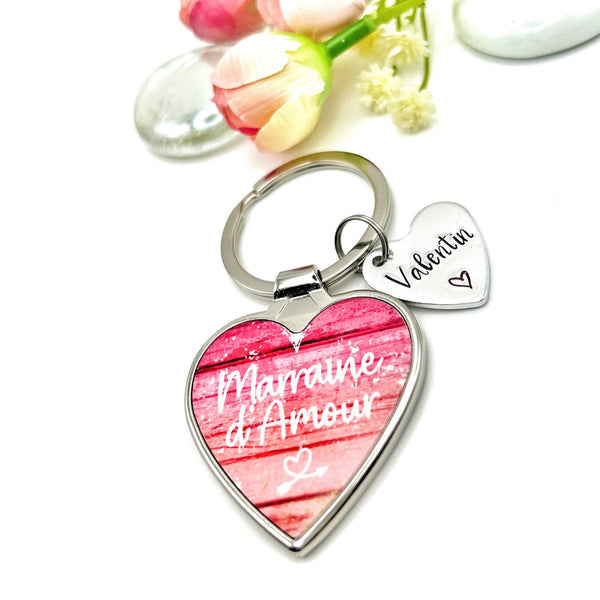 Demande Marraine, Porte-Clé Marraine, Porte Clef Marraine, Cadeau Baptême Marraine, Marraine d'Amour 