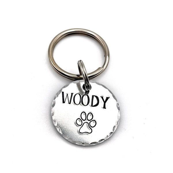 Médaille de Chien Simple, Médaille Personnalisée pour Chiot, Patte de Chien, Pissenlit