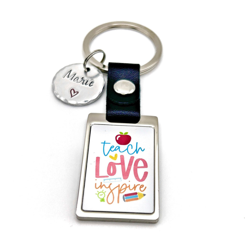 Gift Teacher, End of Term Gift, Keychain Teacher, Teach Love Inspire