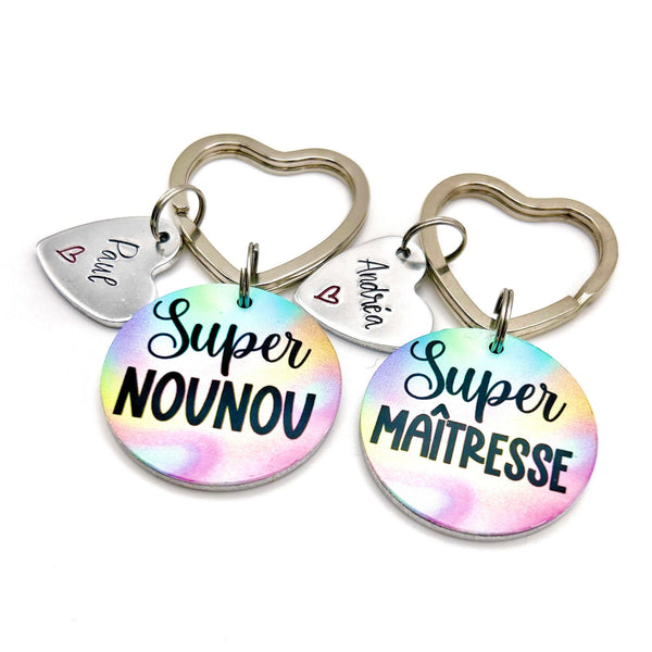 Porte Clé Personnalisé, Cadeau Maîtresse, Porte Clé Maîtresse, Super Maitresse, Merci Maîtresse, Idée Maîtresse