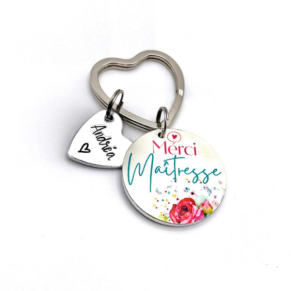 Merci Maîtresse, Porte Clé Maîtresse, Cadeau Maîtresse, Porte Clé Enfant Maîtresse, Merci Professeur