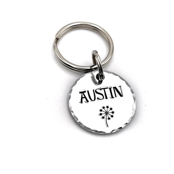 Médaille de Chien Simple, Médaille Personnalisée pour Chiot, Patte de Chien, Pissenlit