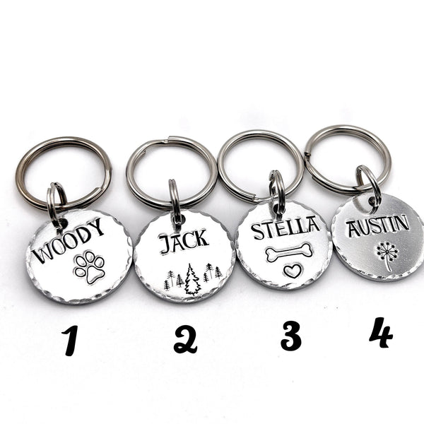 Médaille de Chien Simple, Médaille Personnalisée pour Chiot, Patte de Chien, Pissenlit