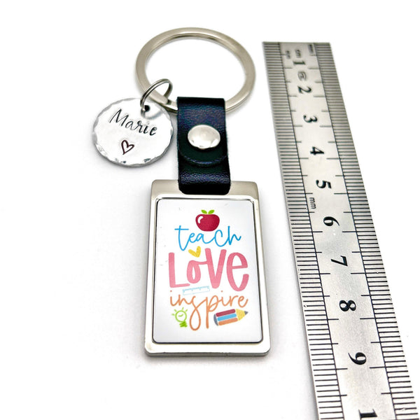 Gift Teacher, End of Term Gift, Keychain Teacher, Teach Love Inspire