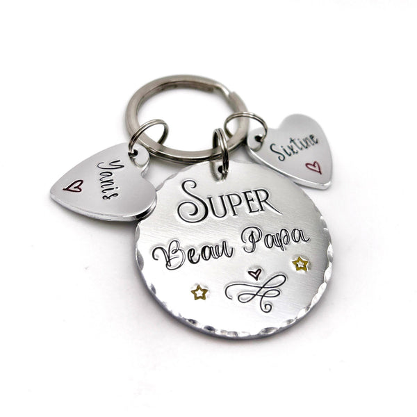 Cadeau Beau Père, Porte Clé Beau Papa, Cadeau Personnalisé Fête Beau Père