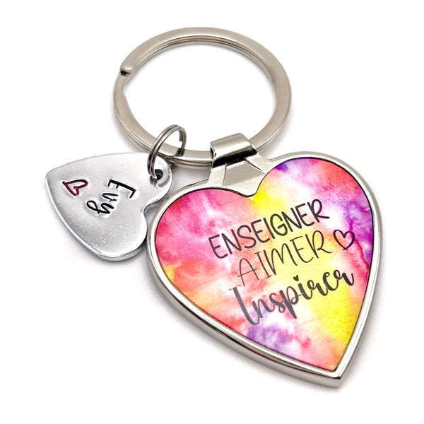 Porte Clé Enseigner Aider Inspirer, Cadeau Merci Maitresse, Cadeau Enseignant