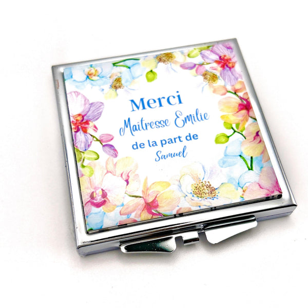 Miroir de Poche Maîtresse, Cadeau Maîtresse, Idée Maîtresse, Merci Maîtresse