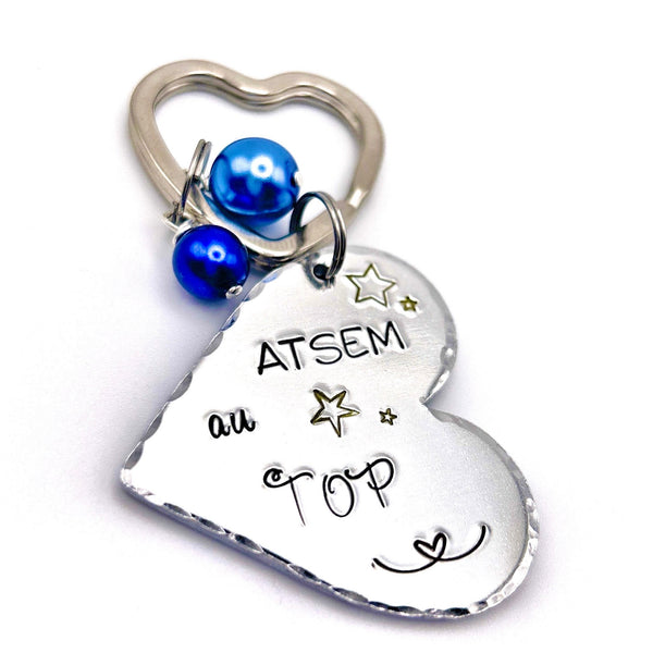 Porte Clé Gravé Personnalisé, Cadeau Maîtresse, Porte Clé Maîtresse, Merci Maîtresse