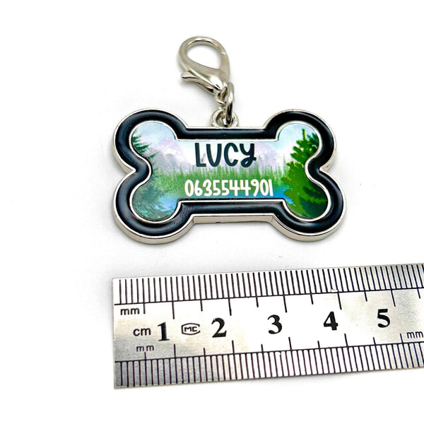 Médaillon d'identité Chien, Médaillon Personnalisé, Médaille Chien Rose, Médaillon Personnalisé Chien