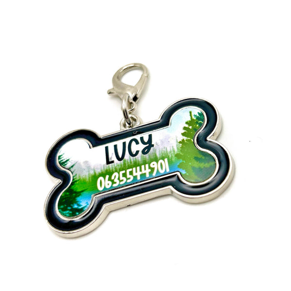 Médaillon d'identité Chien, Médaillon Personnalisé, Médaille Chien Rose, Médaillon Personnalisé Chien