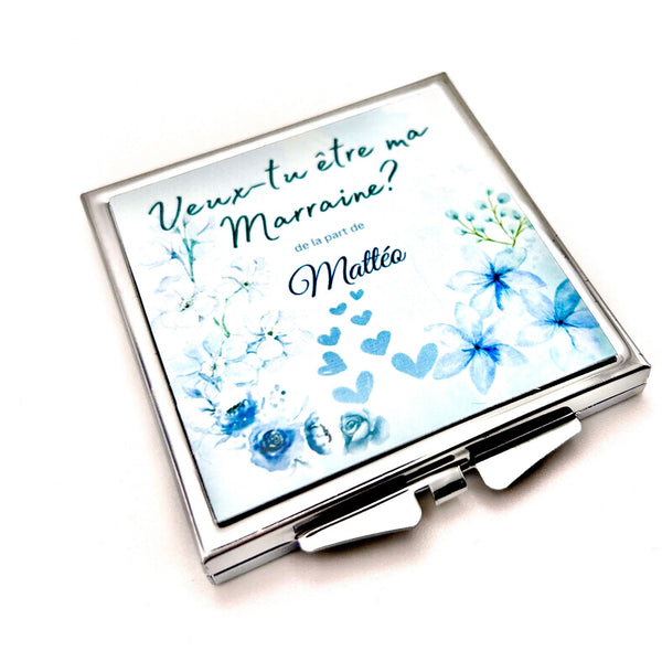 Miroir de Poche Marraine, Cadeau Marraine, Idée Marraine, Veux-tu être ma marraine?