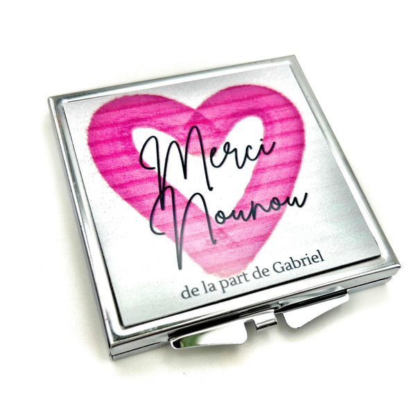 Miroir de Poche Nounou, Cadeau Nounou, Idée Nounou, Merci Nounou