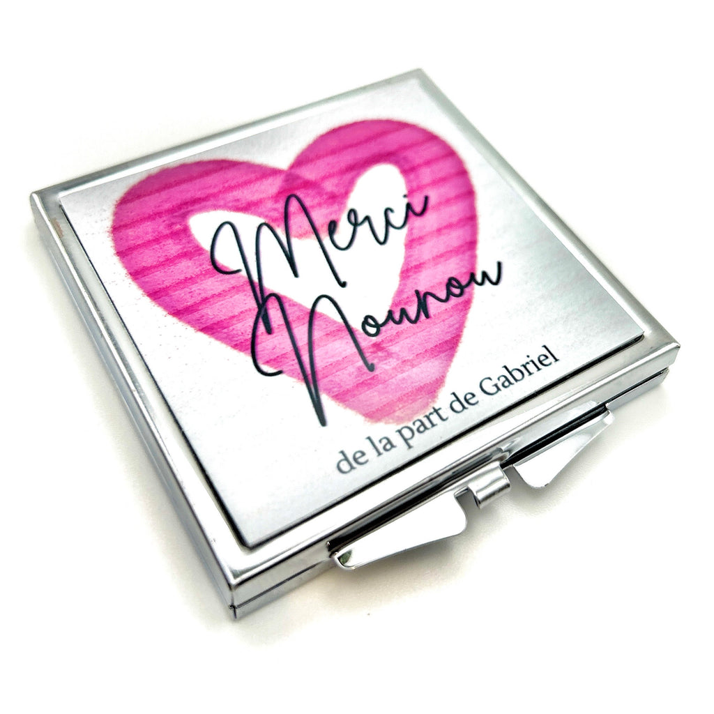Miroir de Poche Nounou, Cadeau Nounou, Idée Nounou, Merci Nounou
