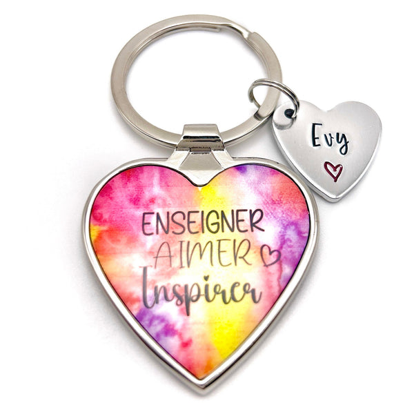 Porte Clé Enseigner Aider Inspirer, Cadeau Merci Maitresse, Cadeau Enseignant