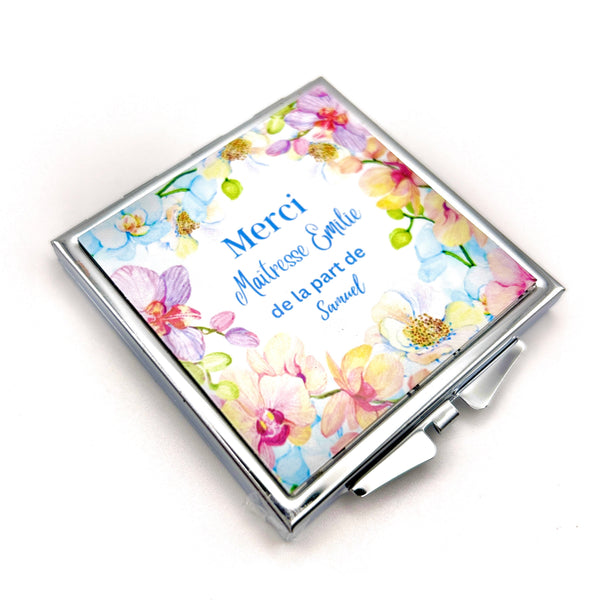 Miroir de Poche Maîtresse, Cadeau Maîtresse, Idée Maîtresse, Merci Maîtresse