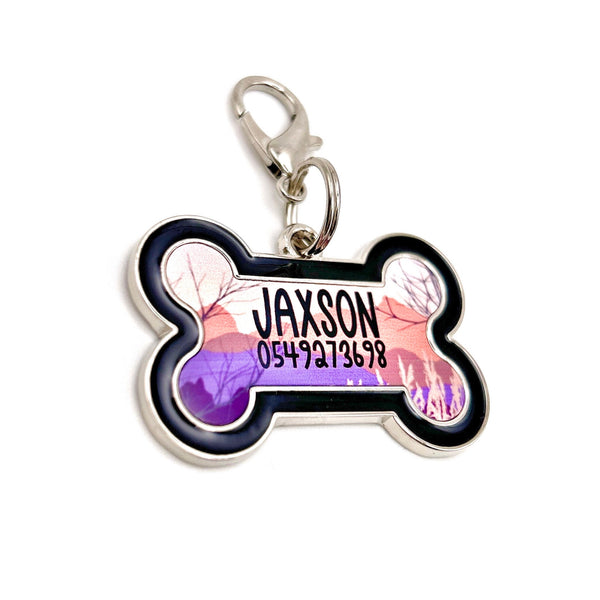 Médaillon d'identité Chien, Médaillon Personnalisé, Médaille Chien Rose, Médaillon Personnalisé Chien