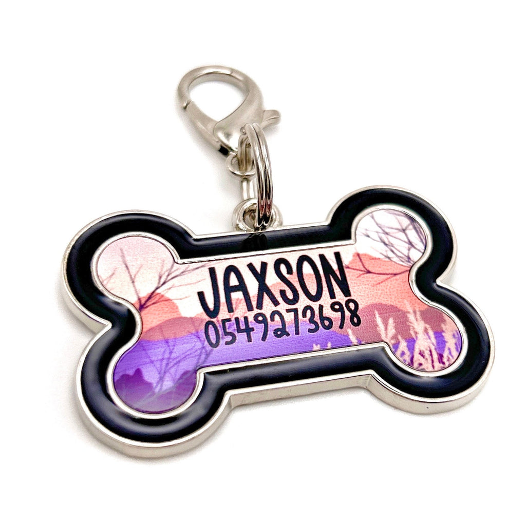 Médaillon d'identité Chien, Médaillon Personnalisé, Médaille Chien Rose, Médaillon Personnalisé Chien