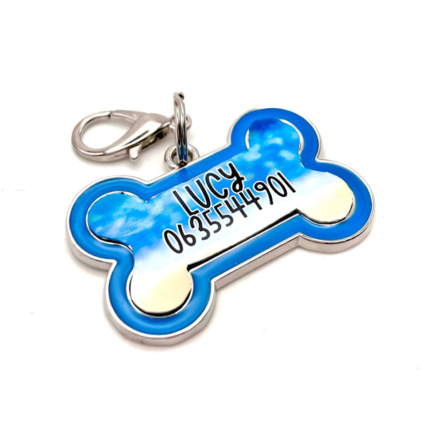 Médaillon d'identité Chien, Médaillon Personnalisé, Médaille Chien Rose, Médaillon Personnalisé Chien