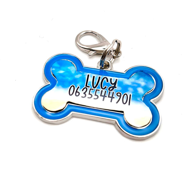 Médaillon d'identité Chien, Médaillon Personnalisé, Médaille Chien Rose, Médaillon Personnalisé Chien