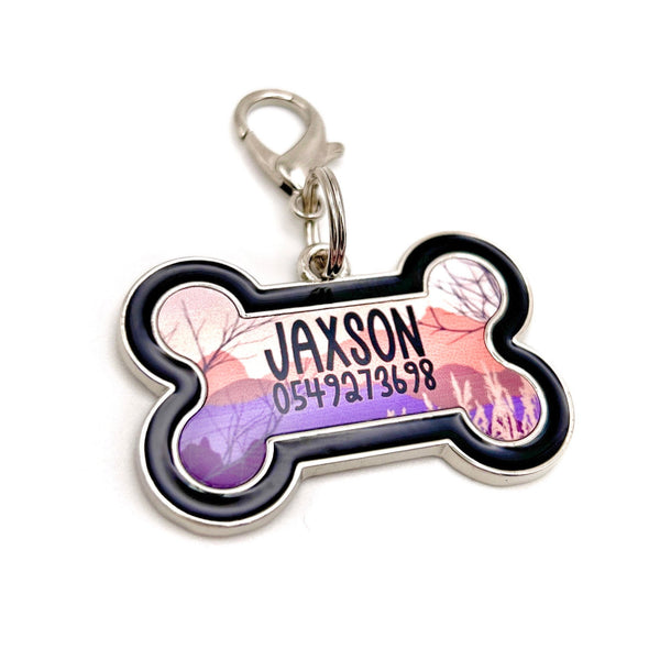 Médaillon d'identité Chien, Médaillon Personnalisé, Médaille Chien Rose, Médaillon Personnalisé Chien