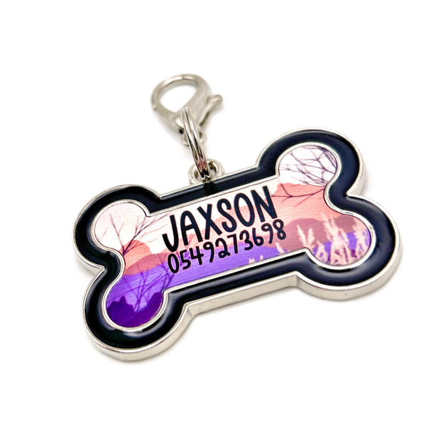 Médaillon d'identité Chien, Médaillon Personnalisé, Médaille Chien Rose, Médaillon Personnalisé Chien