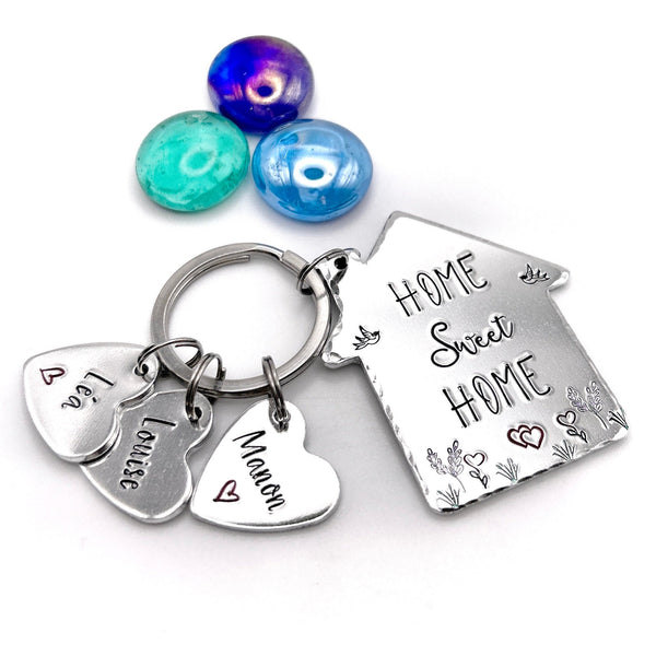 Home Sweet Home, First New Home House Keychain, Home is Where the Heart Is, Gift New Home Owner, New House Gift