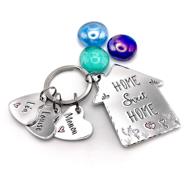 Home Sweet Home, First New Home House Keychain, Home is Where the Heart Is, Gift New Home Owner, New House Gift