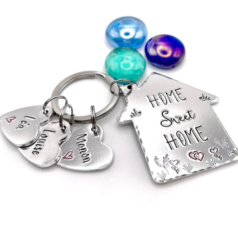 Home Sweet Home, First New Home House Keychain, Home is Where the Heart Is, Gift New Home Owner, New House Gift