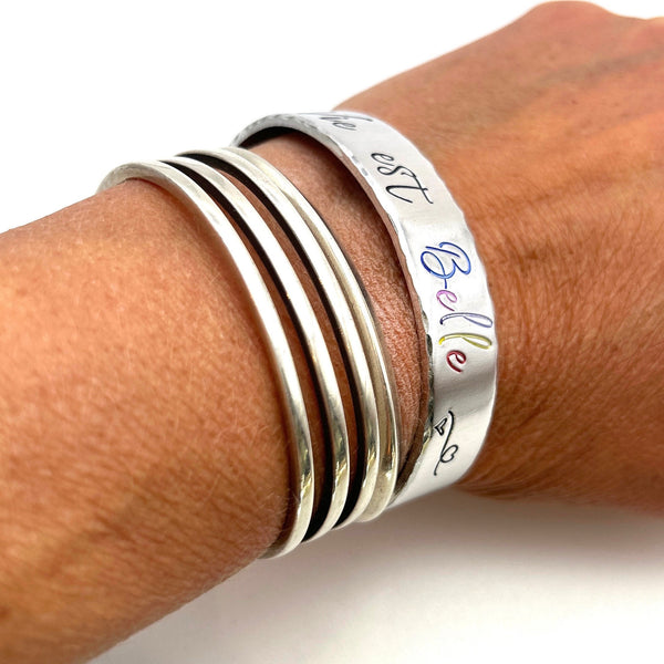 La Vie est Belle, Bracelet Jonc Gravé, Manchette La Vie est Belle, Bijoux La Vie est Belle