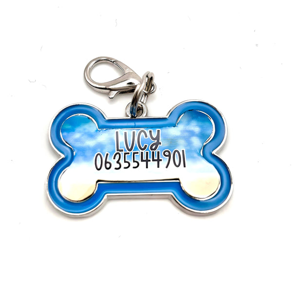 Médaillon d'identité Chien, Médaillon Personnalisé, Médaille Chien Rose, Médaillon Personnalisé Chien