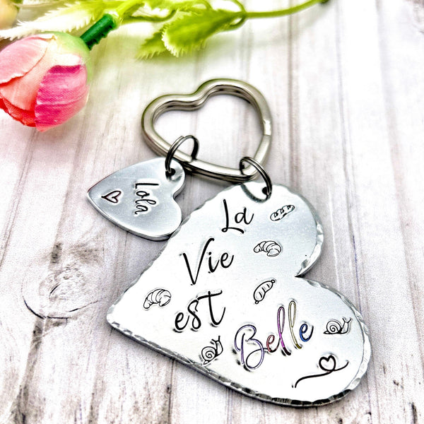 La Vie est Belle, Porte Clé Meilleure Amie, Porte Clef Amie, Cadeau Meilleure Amie, Cadeau de Noël Amie