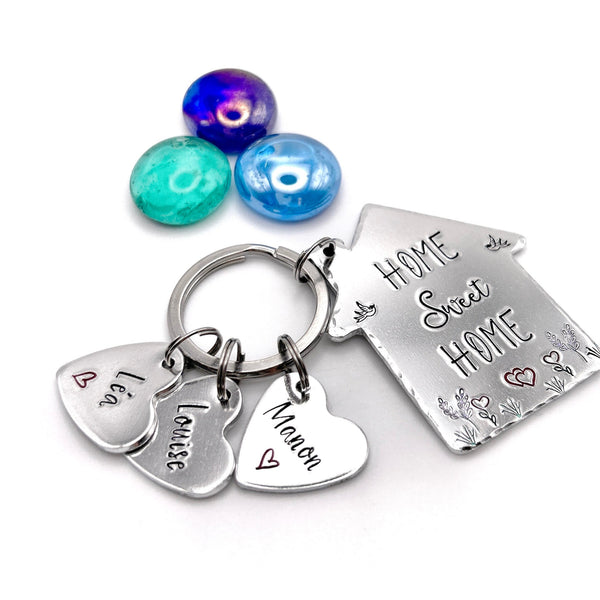 Home Sweet Home, First New Home House Keychain, Home is Where the Heart Is, Gift New Home Owner, New House Gift