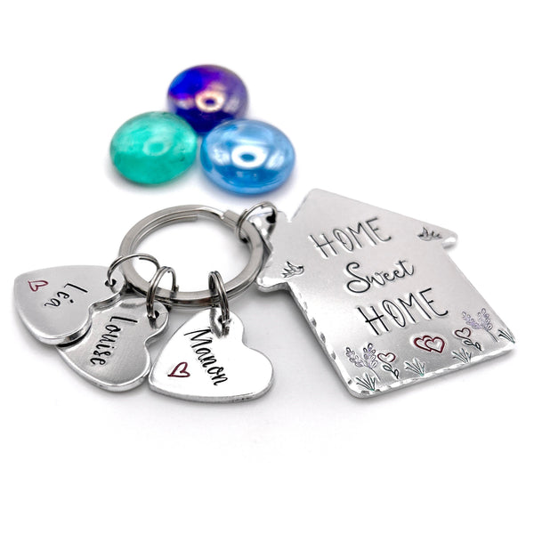 Home Sweet Home, First New Home House Keychain, Home is Where the Heart Is, Gift New Home Owner, New House Gift