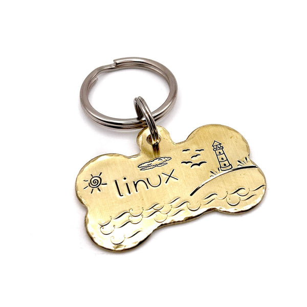 Médaille Chien Plage, Médaille Personnalisée Chien