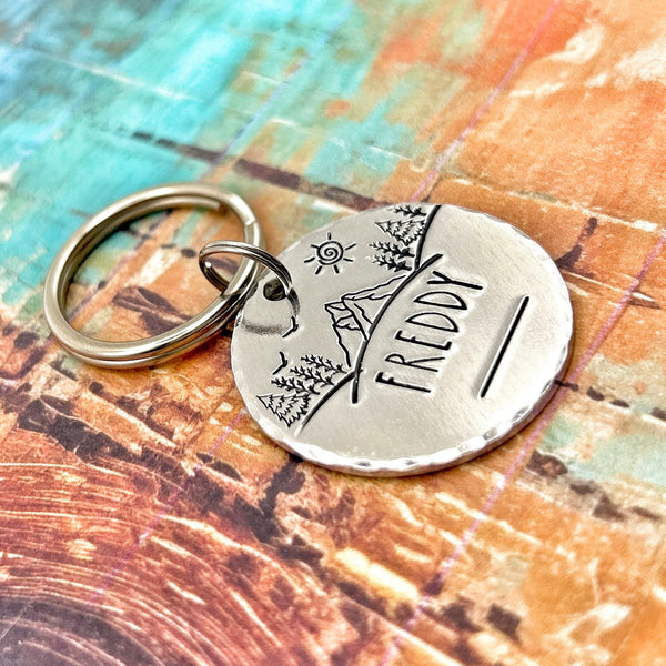 Médaille Chien Personnalisable, Cadeau Chien, Médaille Chien Montagne, Médaille d'Identification