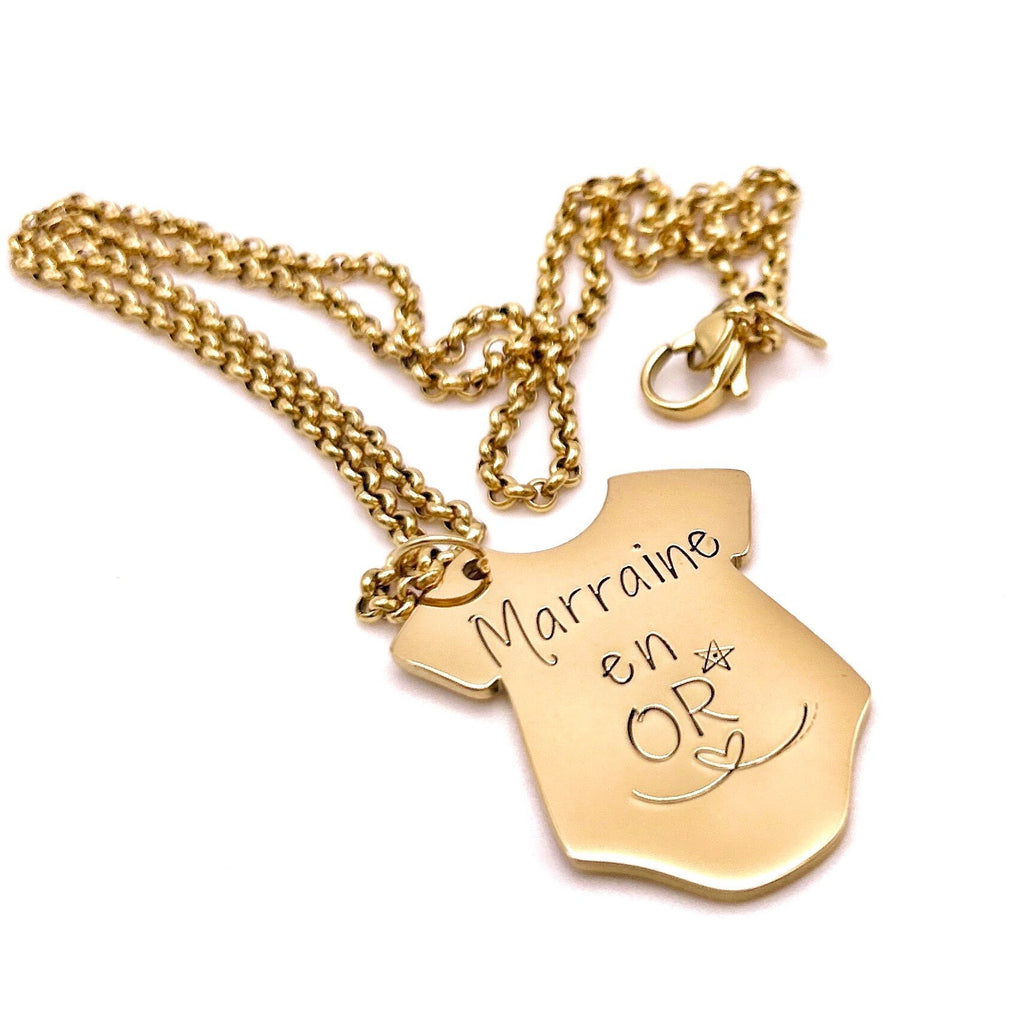 Pendentif Collier Marraine, Cadeau Baptême Marraine, Bijou Marraine, Demande Marraine