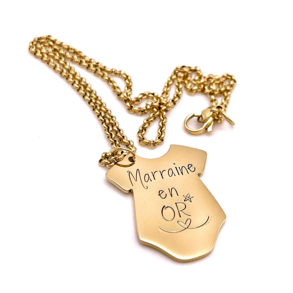 Pendentif Collier Marraine, Cadeau Baptême Marraine, Bijou Marraine, Demande Marraine