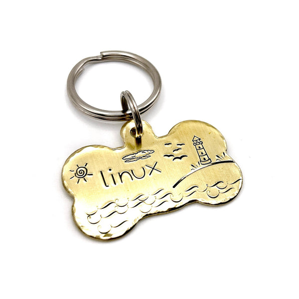 Médaille Chien Plage, Médaille Personnalisée Chien