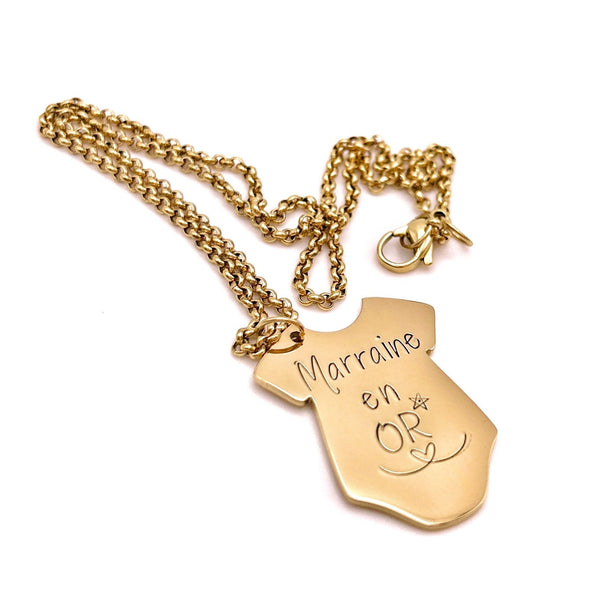 Pendentif Collier Marraine, Cadeau Baptême Marraine, Bijou Marraine, Demande Marraine